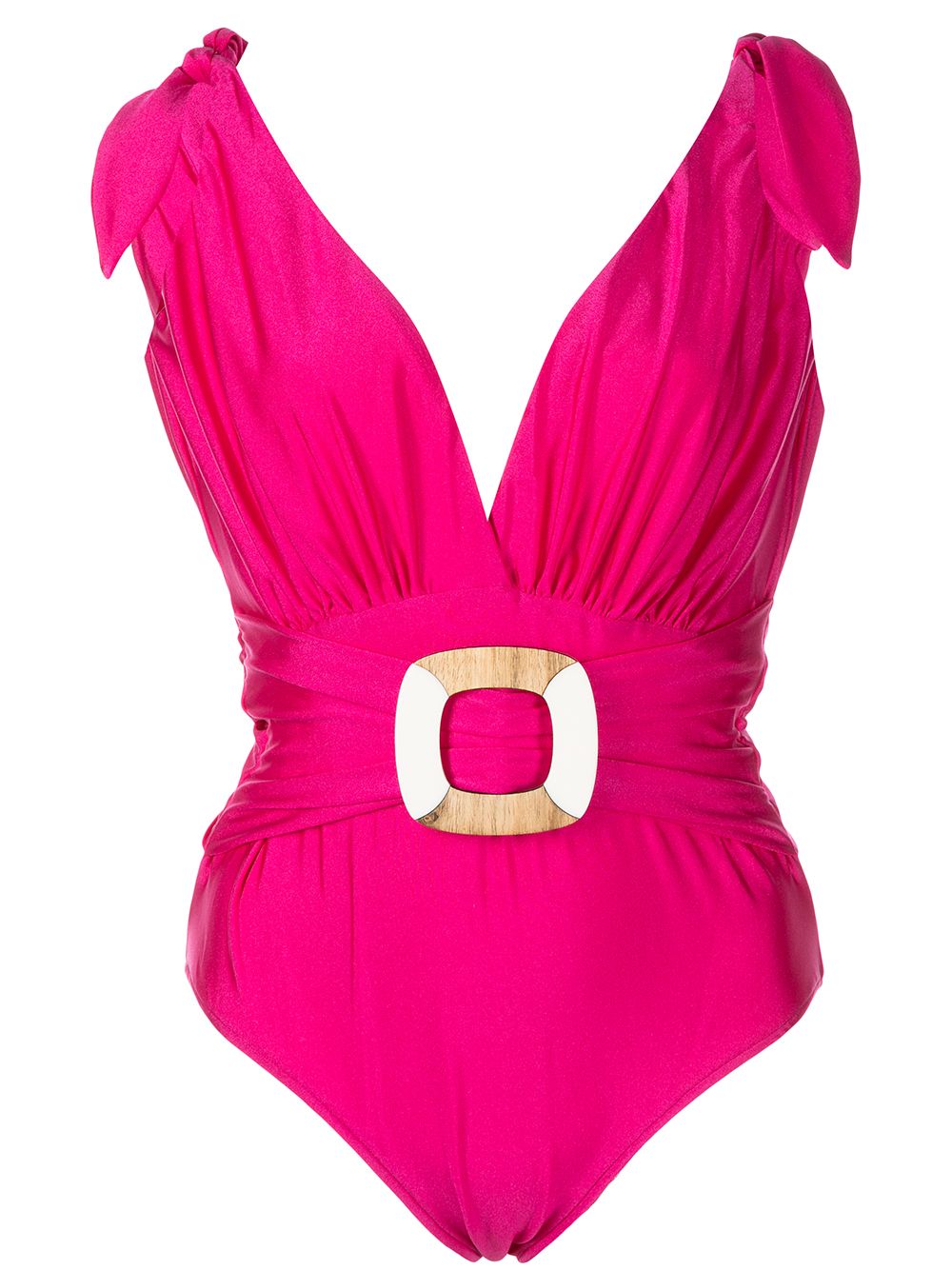 Corset deep v-neck one-piece swimsuit