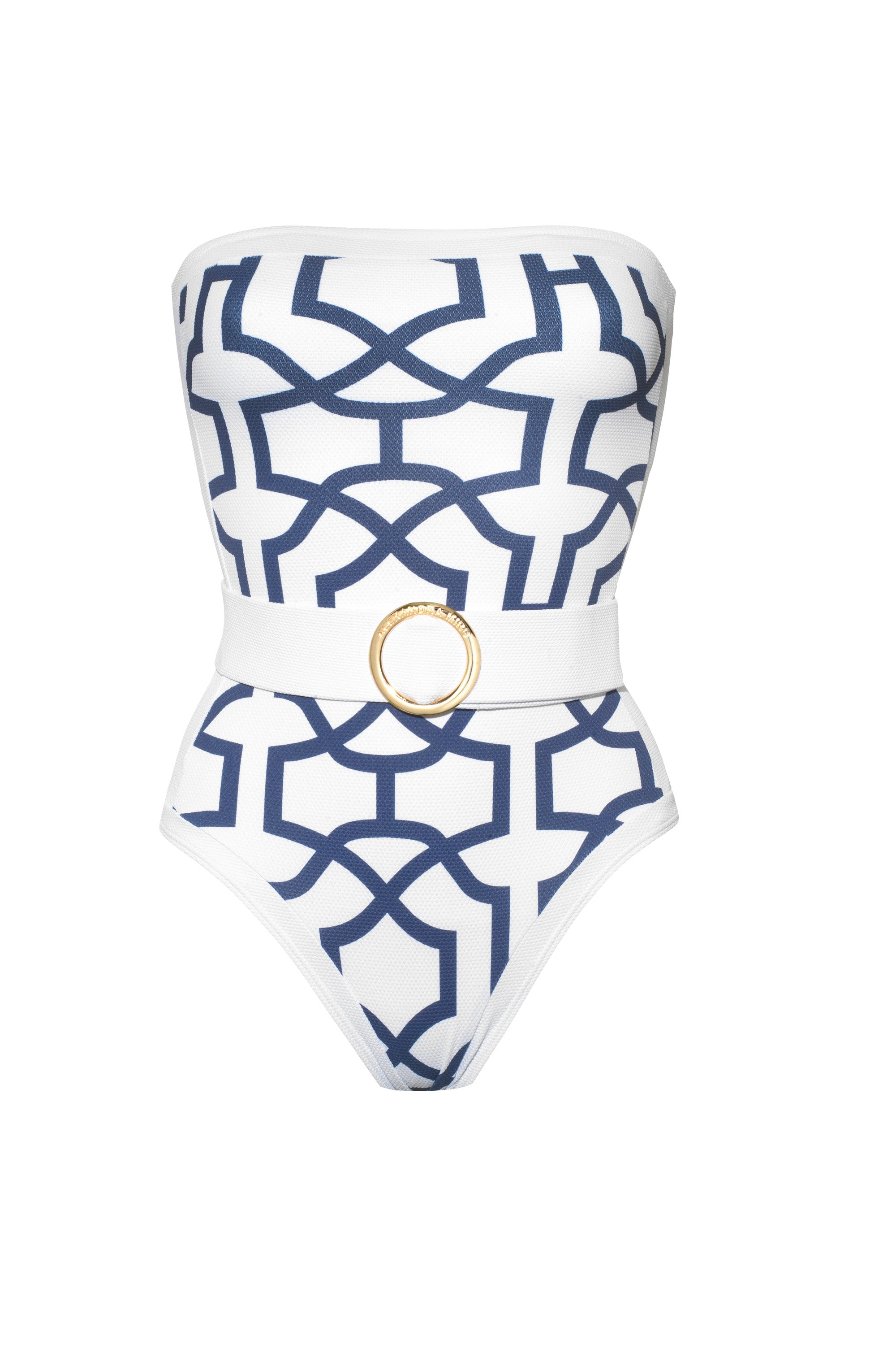 Tile print swimsuit an