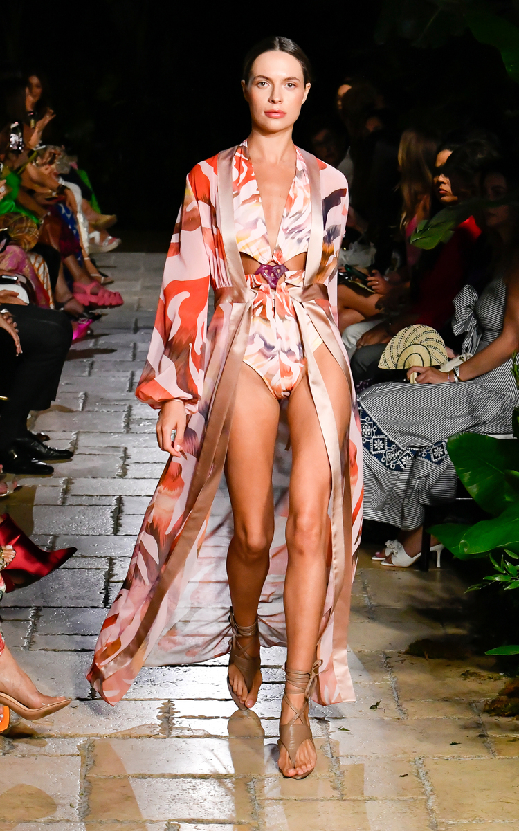 Cutout One-piece Swimsuit and Cover-up