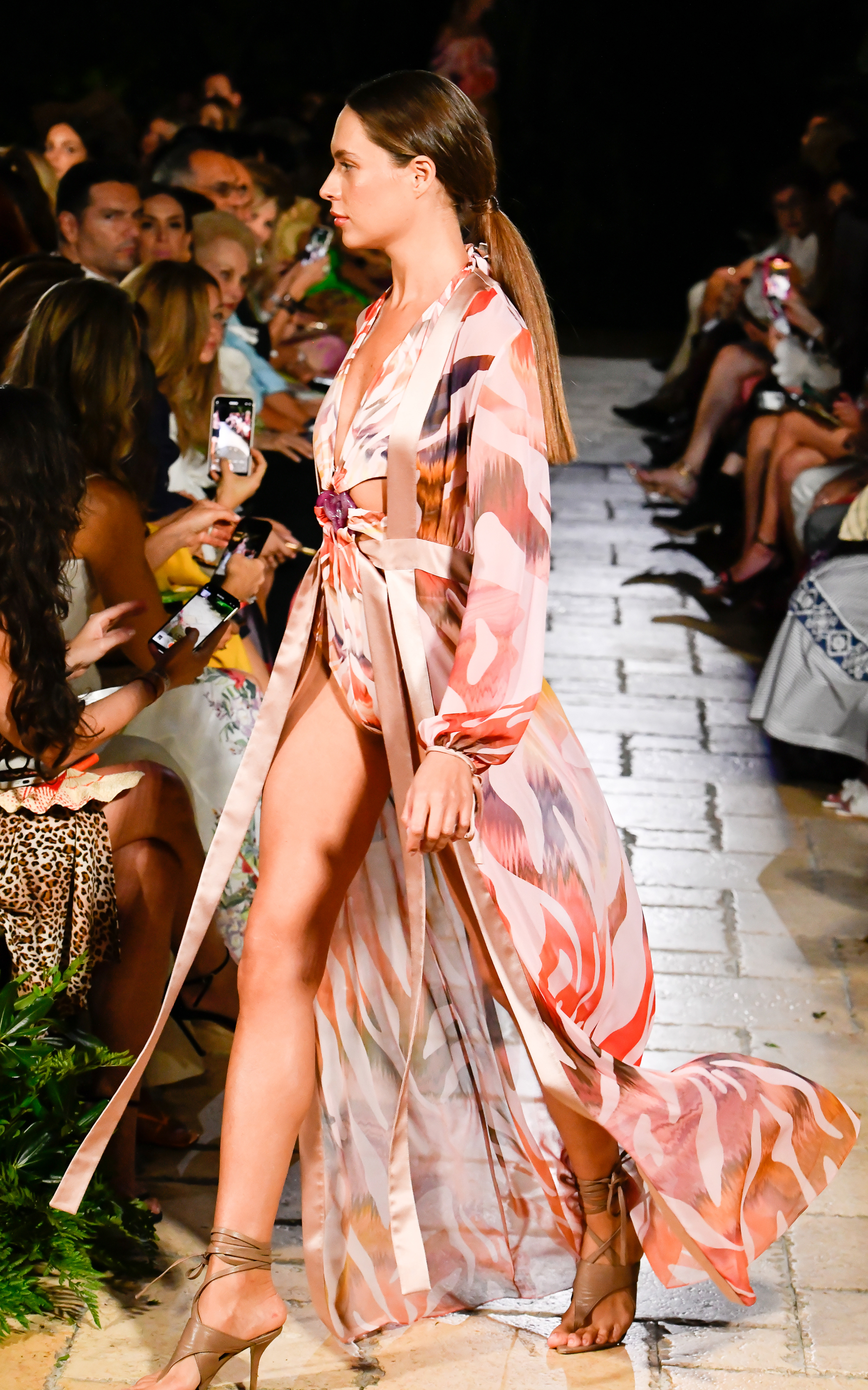 Cutout One-piece Swimsuit and Cover-up