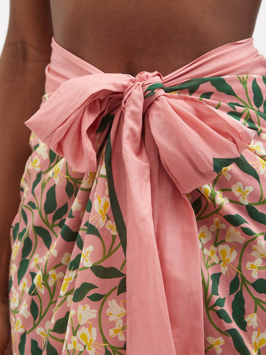 Fashion Floral Print Bikini and Cover Up