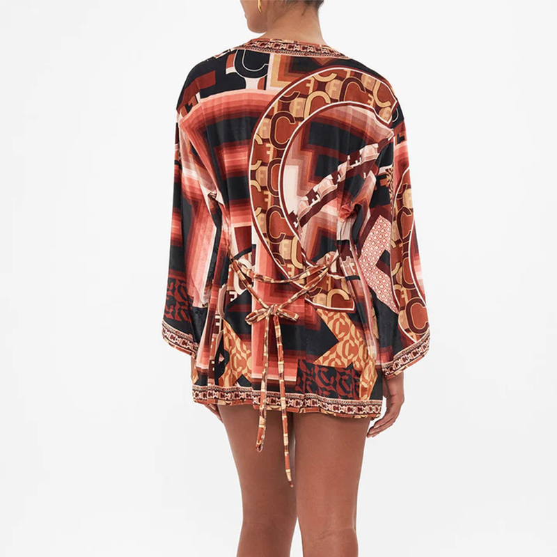 Printed One Piece Swimsuit  and Cover-up
