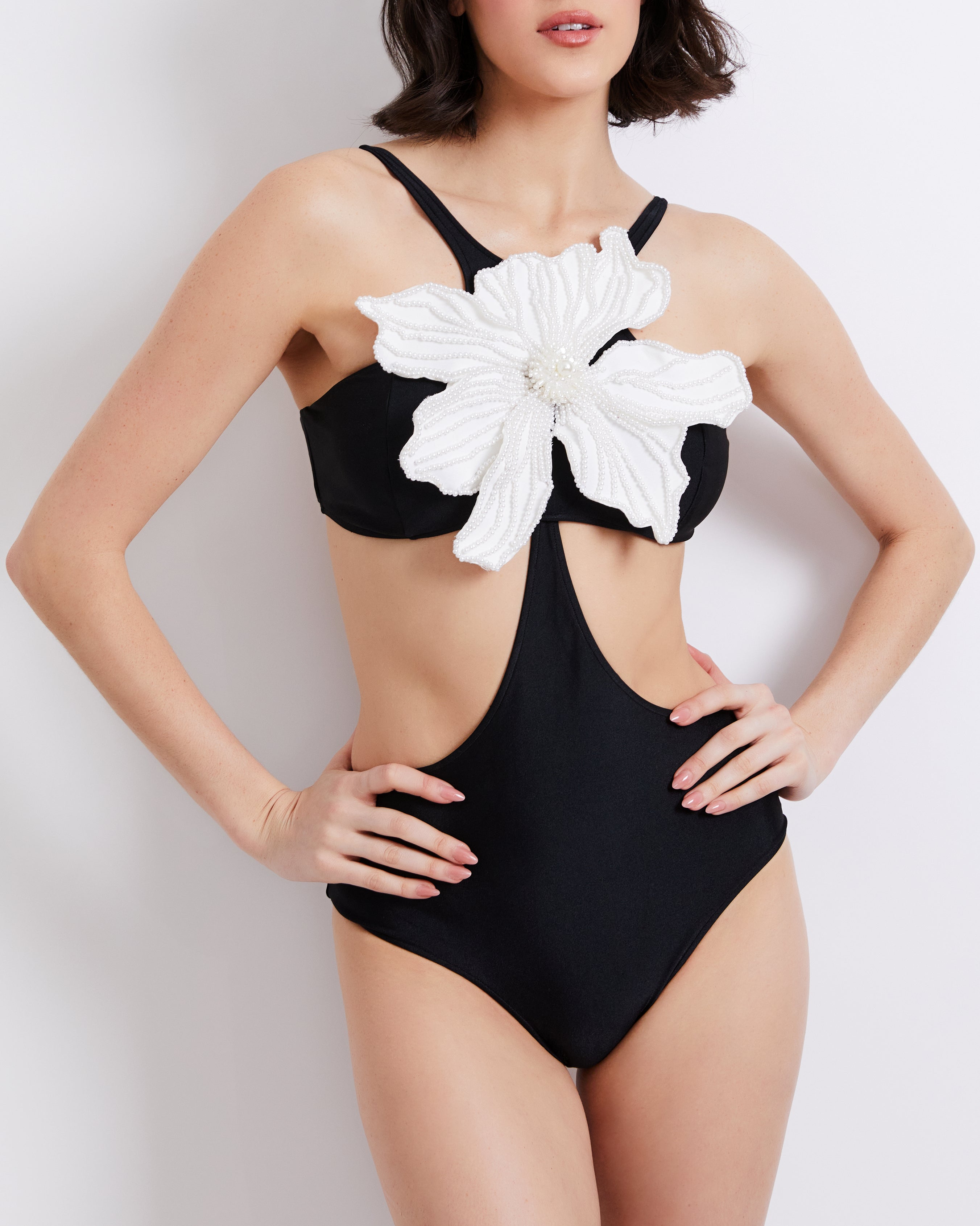 Beach floral swimsuits and cover-ups