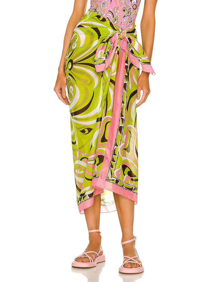 One-Shoulder Print Fashion Cutout One-Piece Swimsuit