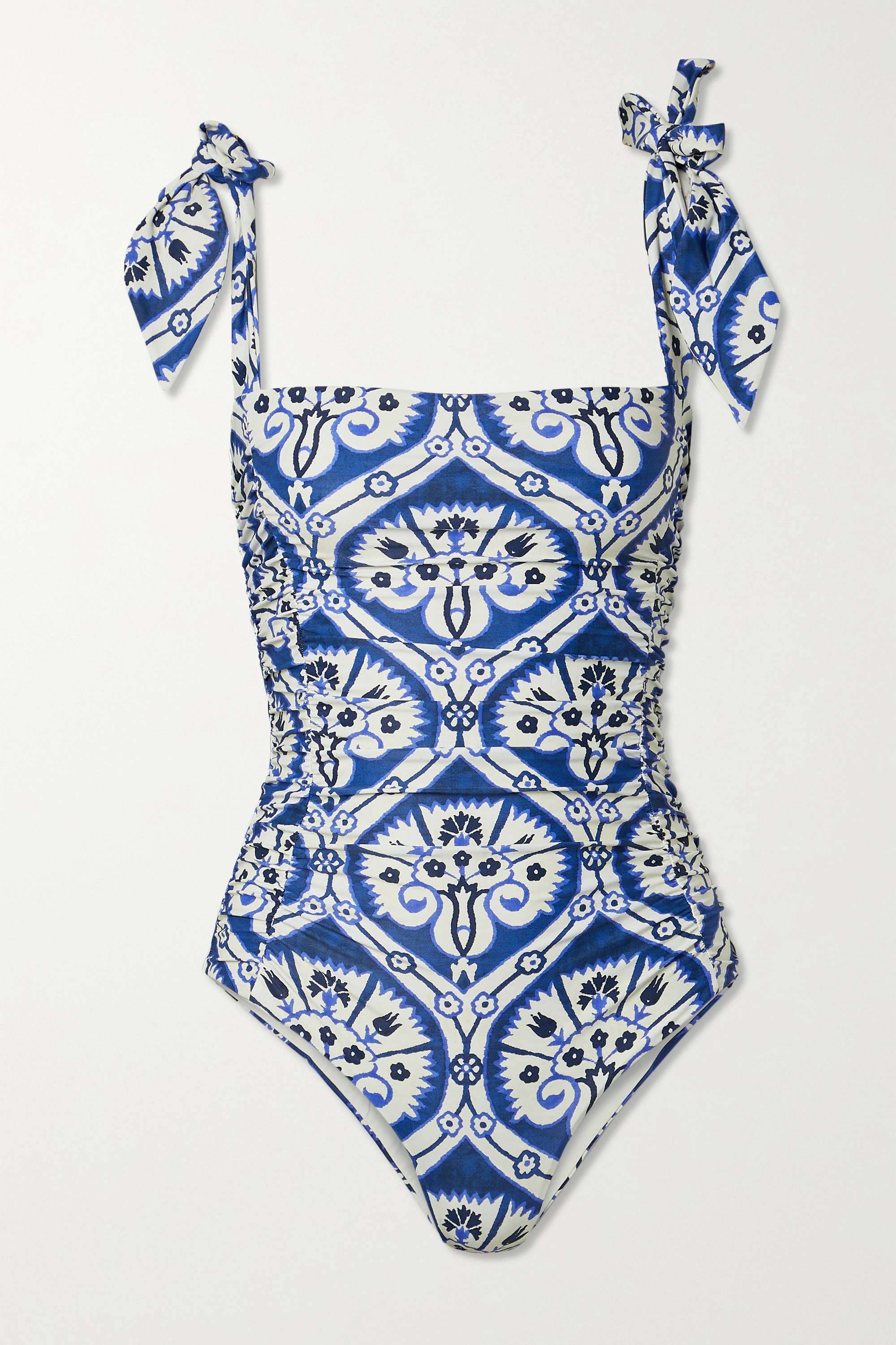 Vintage Print One Piece Swimsuit Set