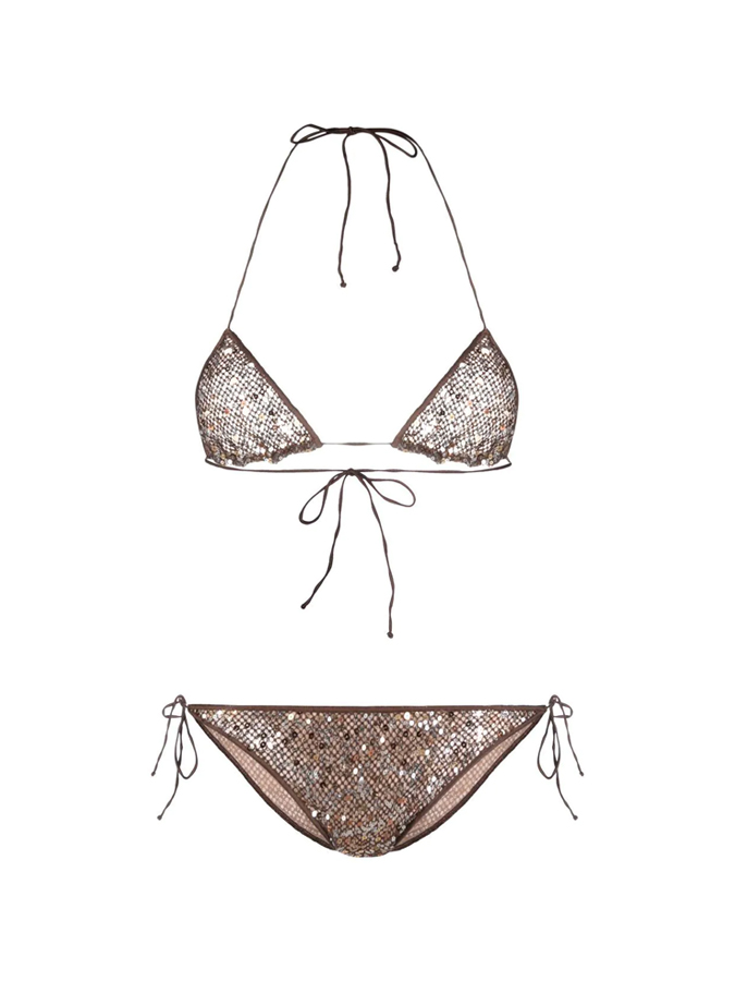Sequin Sexy Bikini And Cover Up