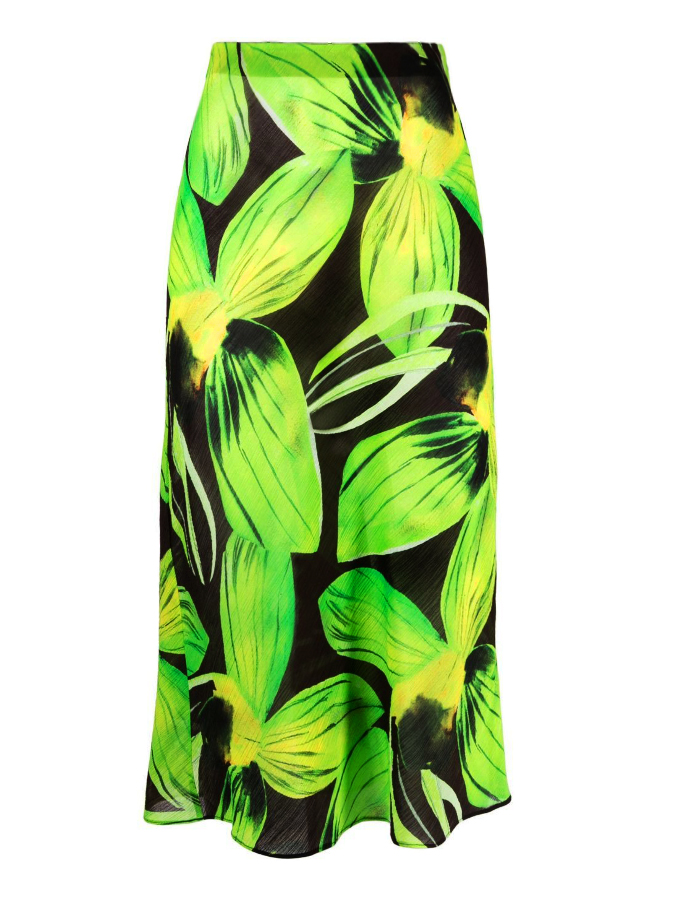 Floral Print One Piece Swimsuit and Skirt