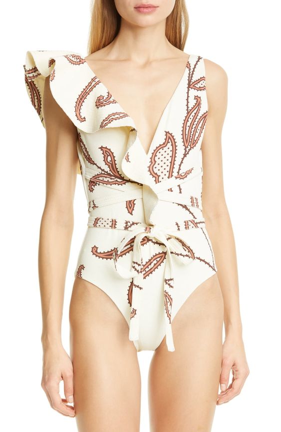 One-Shoulder Ruffled Bikini