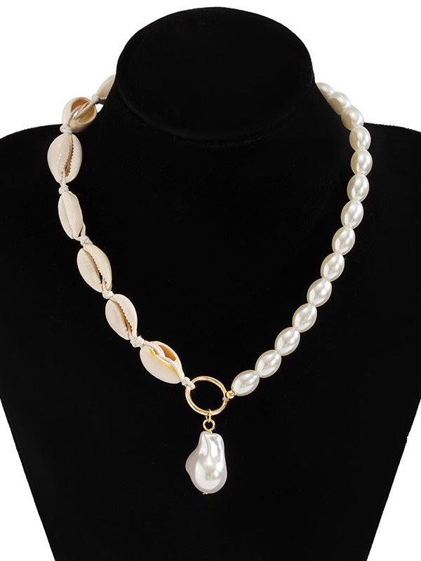 Creative Shell Beaded Pendant Fashion Necklace