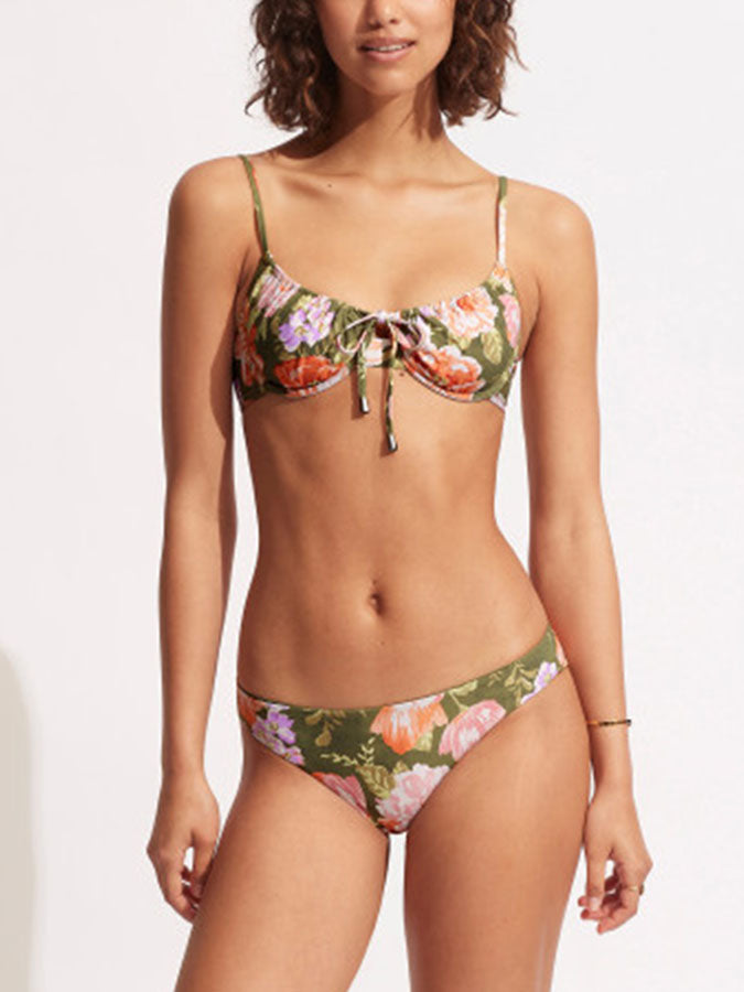 Fashion Floral Print Swimsuit and Cover Up