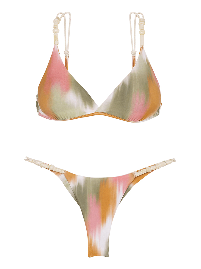 Colorful Print Bikini and Cover Up