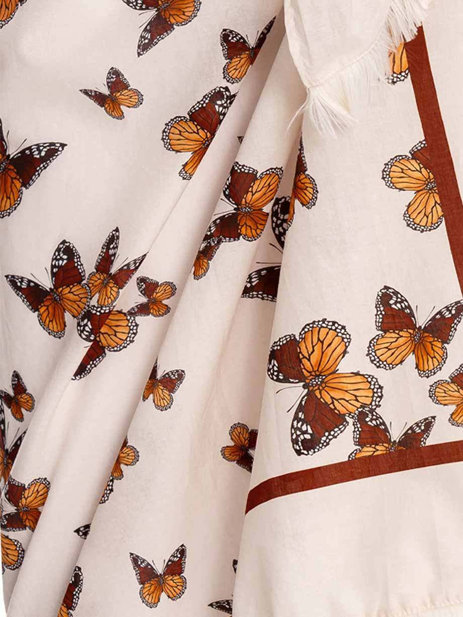 Fashion Butterfly Print One Piece Swimsuit Set