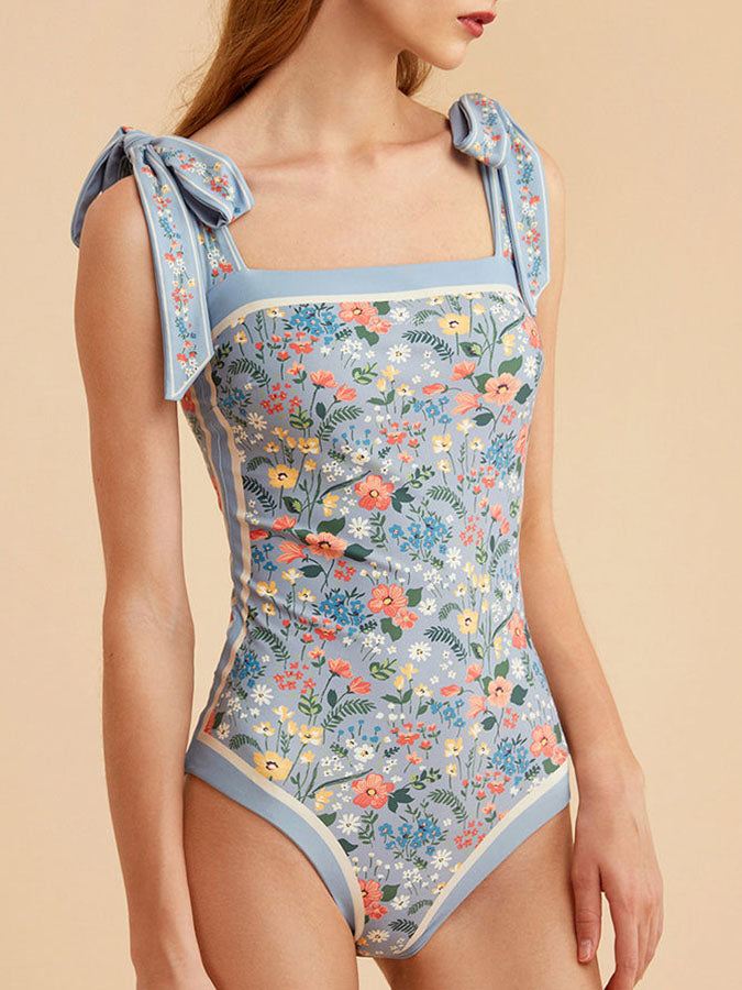 Double Sided Print Fashion Bikini Swimsuit Set