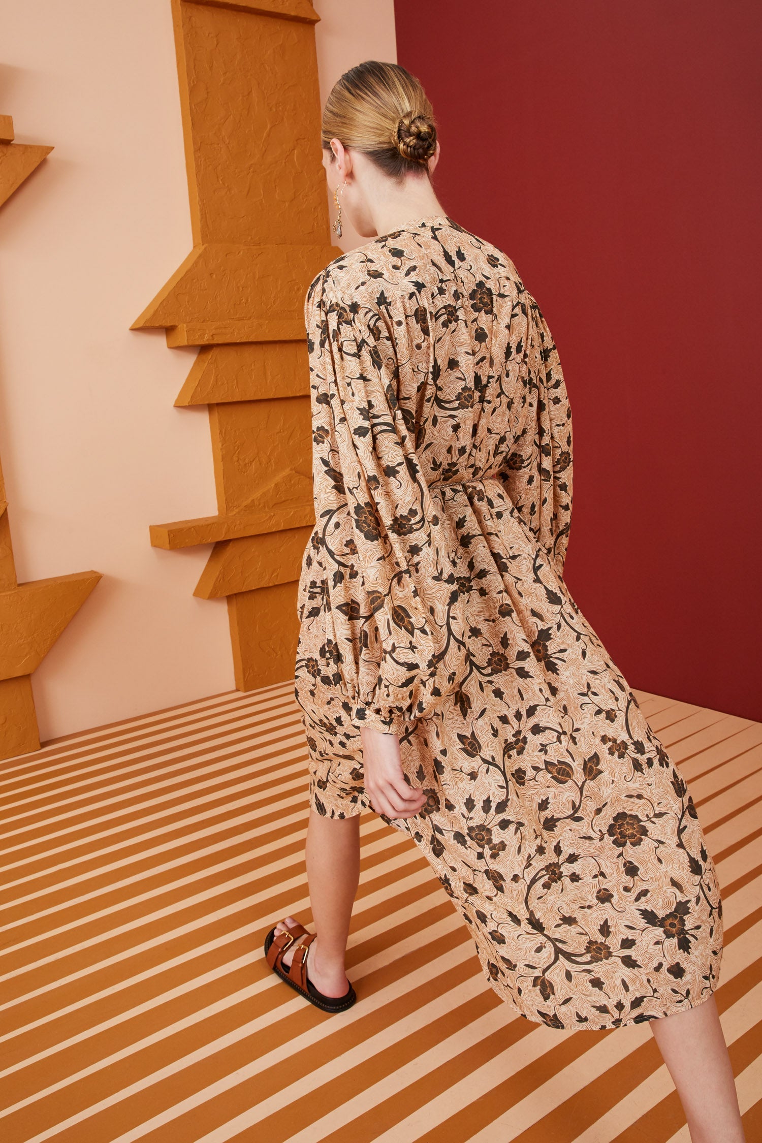 Halterneck Floral Print One-piece Swimsuit And Dress