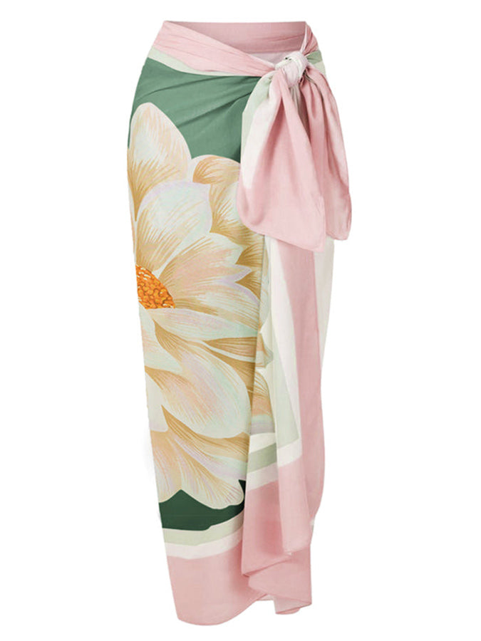 Fashion Gradient One Piece Swimsuit and Cover Up