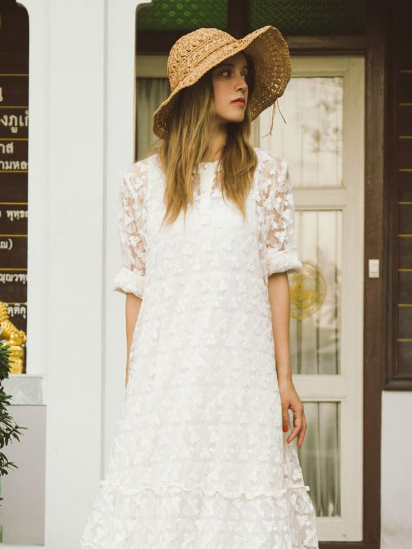 Sunscreen Solid Color Straw Woven Hollow Breathable Foldable Hat