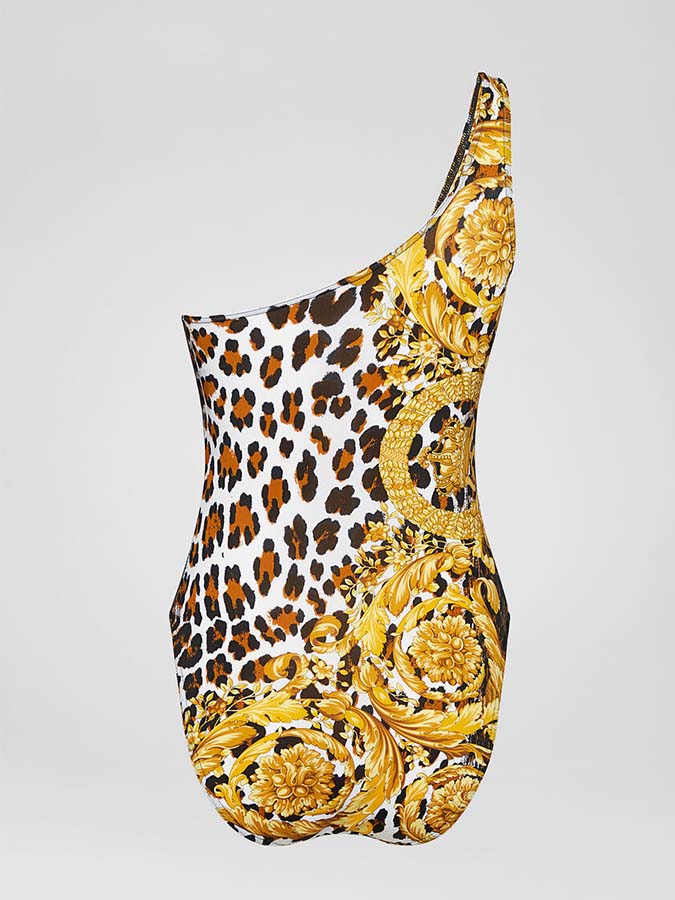 One-Shoulder Print Fashion One-Piece Swimsuit