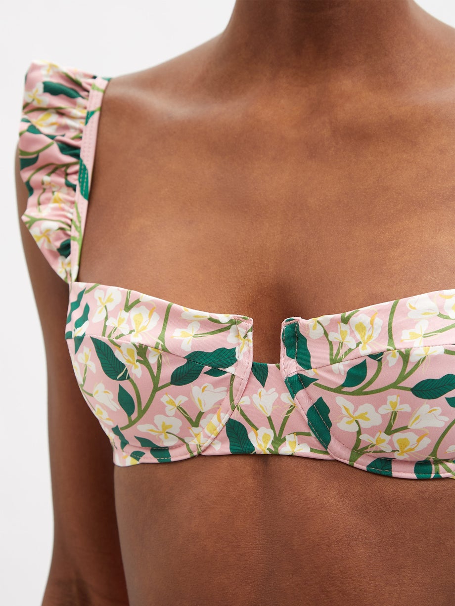 Fashion Floral Print Bikini and Cover Up