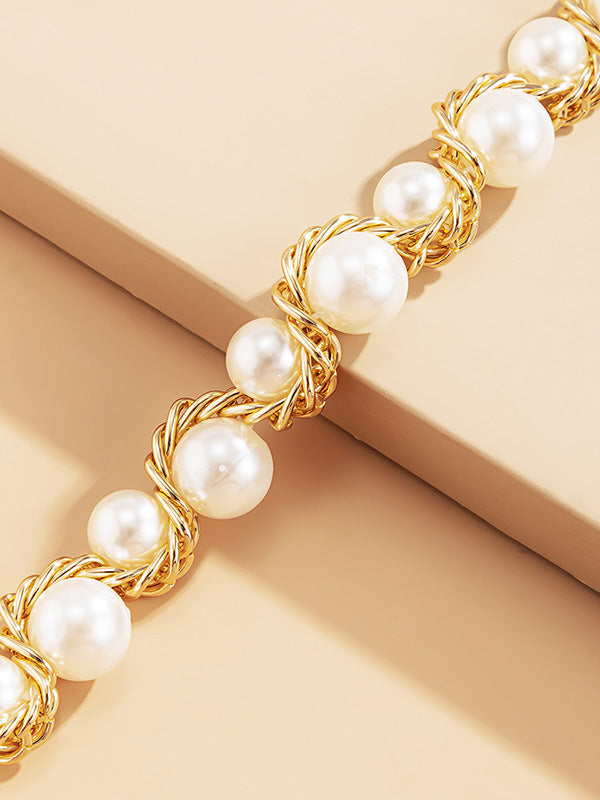 Pastoral Ethnic Style Woven Twist Beaded Punk Bracelet