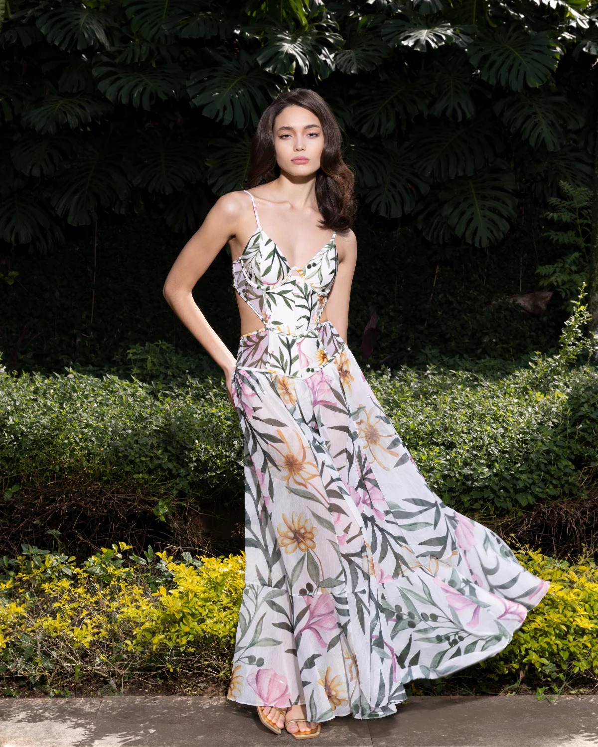 Jasmine Bustier Maxi Dress and Swimsuit