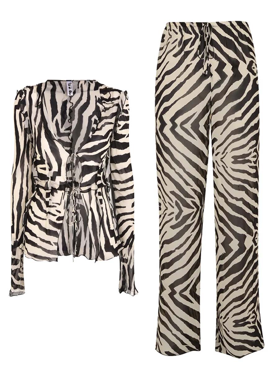 Abstract Foral Print Statement Colour Set