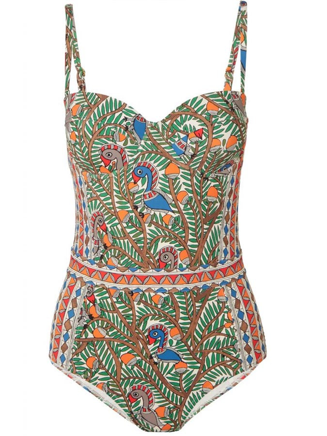 Vintage Print One Piece Swimsuit