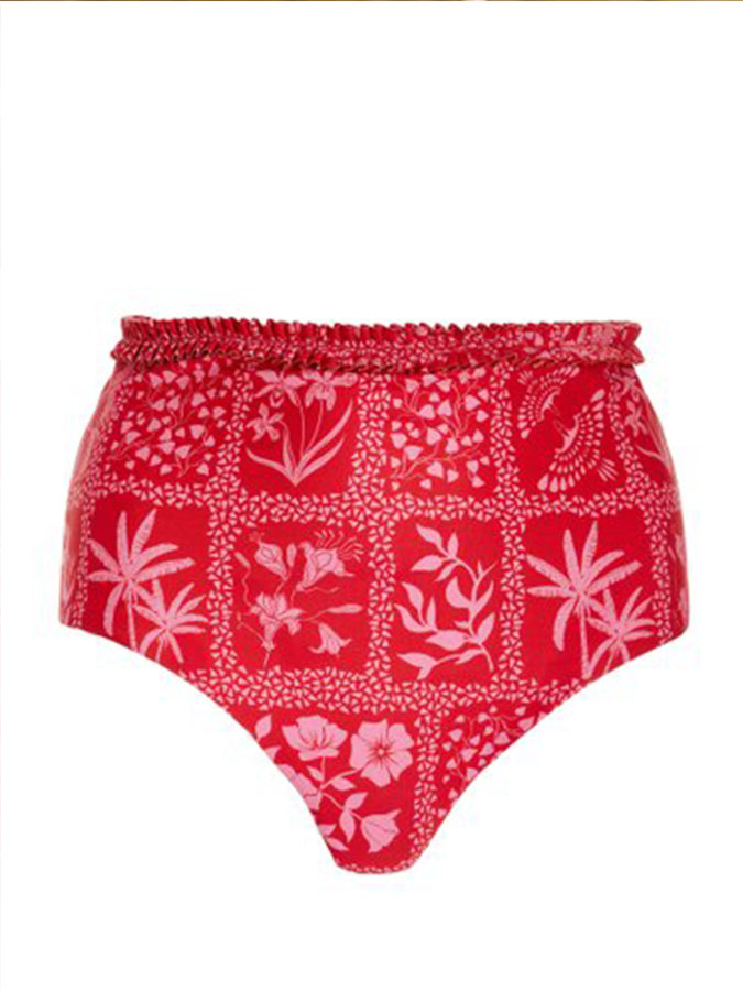 Red Sexy Print Bikini Swimsuit