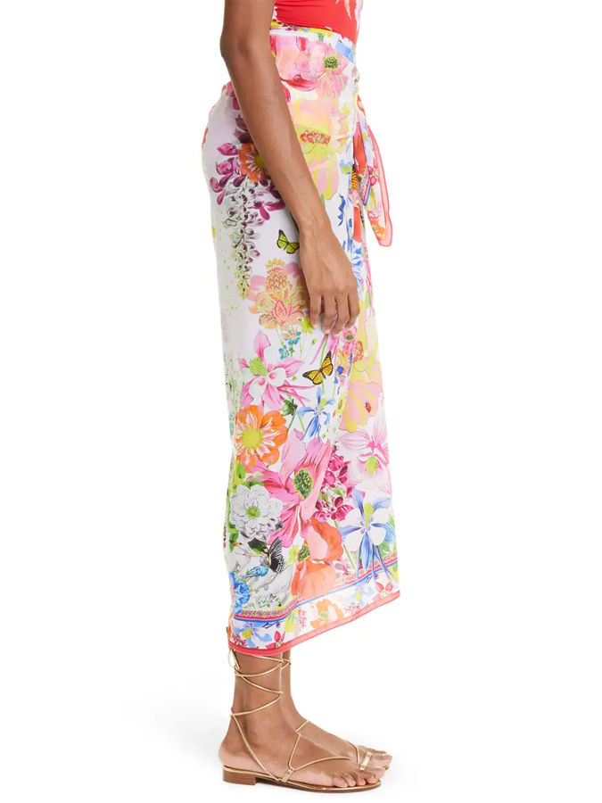 Vintage Floral Print One Piece Swimsuit And Cover up