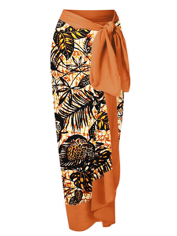 Printed one-shoulder fashion swimsuit