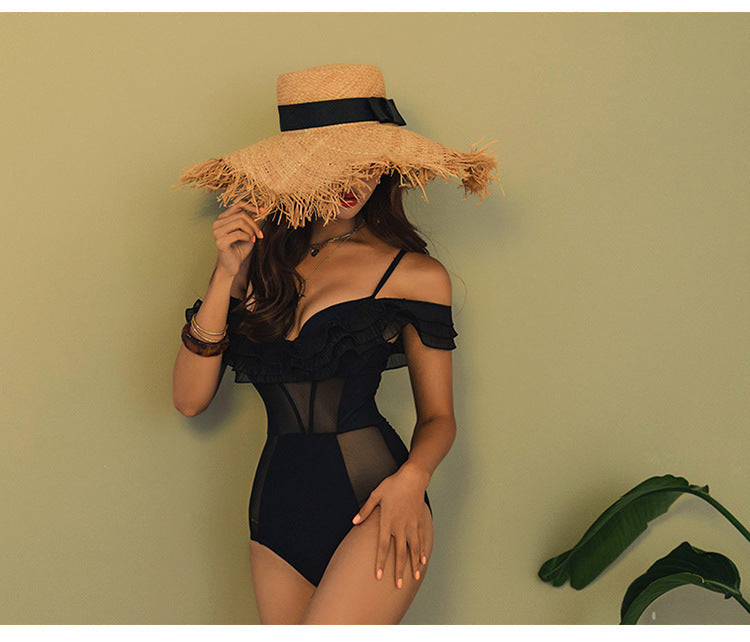 Classy Retro See Through Mesh Sexy  Swimsuit