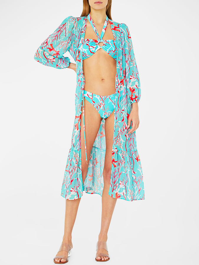 Ocean Print Bikini and Cover Up