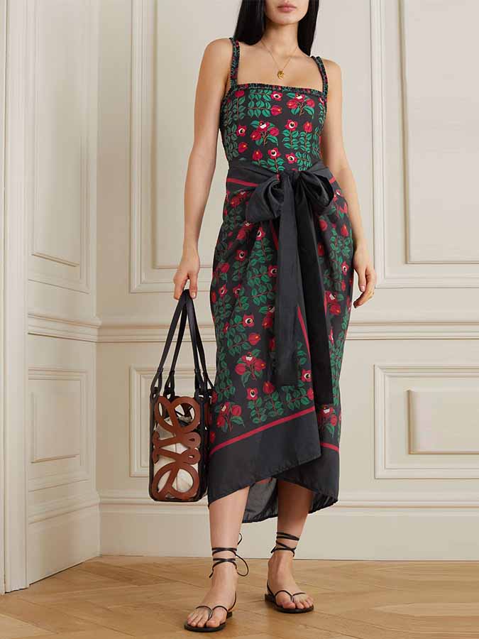 Flower One-piece Swimsuit Set