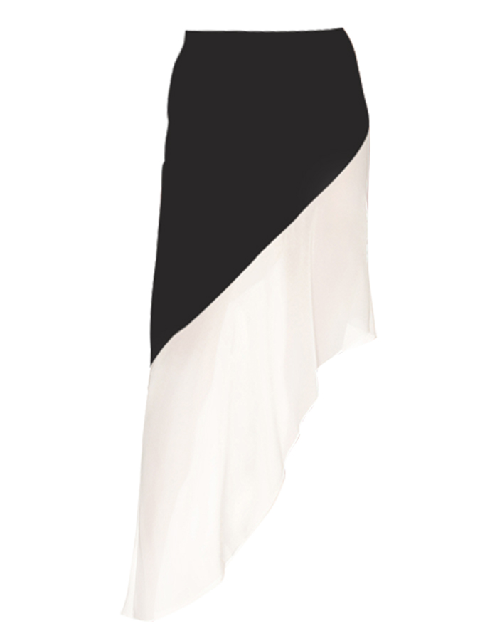 Halter Black One Piece Swimsuit and Skirt