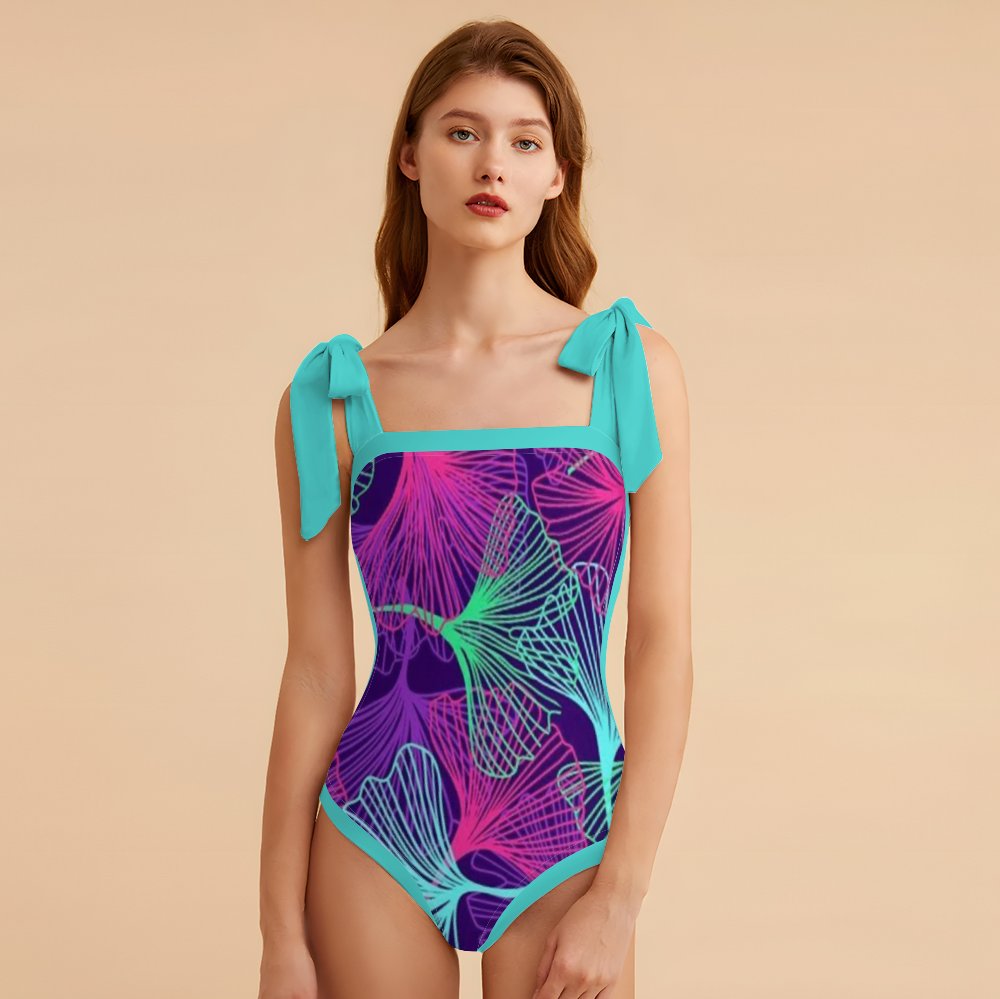 Fashion Printed One Piece Swimsuit And Cover Up 2306103834