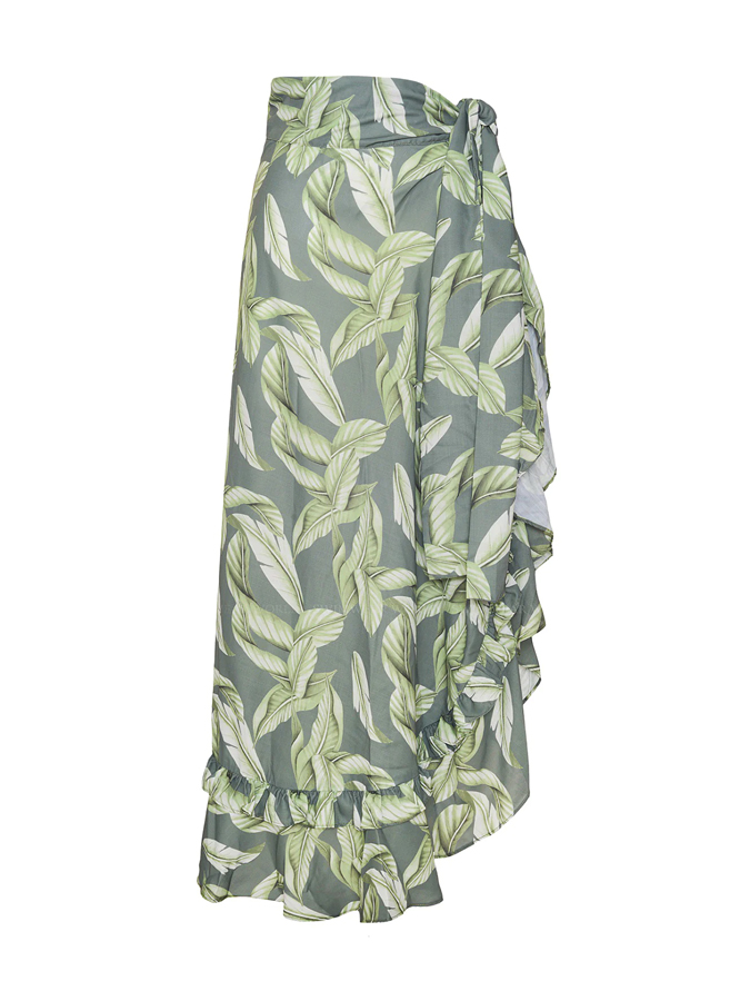 Vintage Floral Print Ruffle One Piece Swimsuit And Cover Up