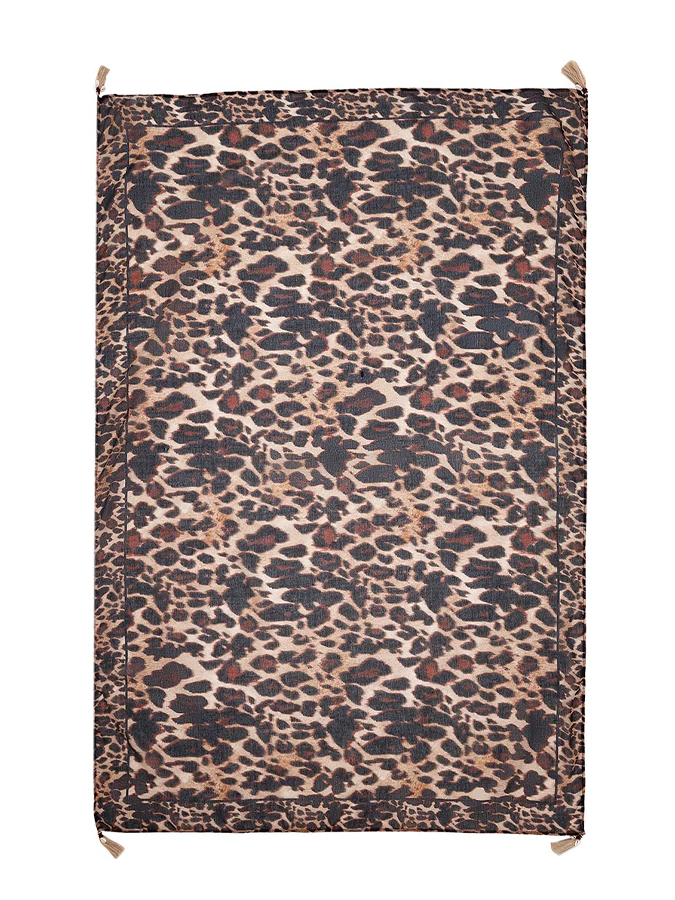 Leopard Print Reversible Bikini And Cover Up