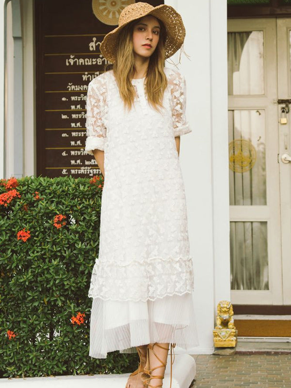 Sunscreen Solid Color Straw Woven Hollow Breathable Foldable Hat