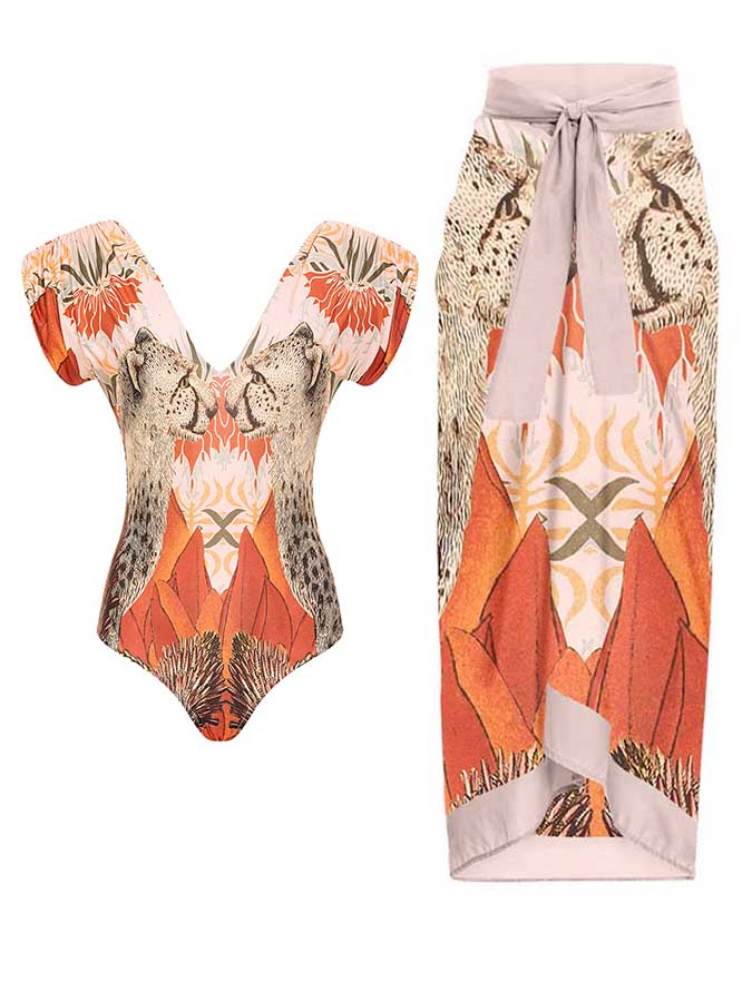Animal Print Fashion One Piece Swimsuit