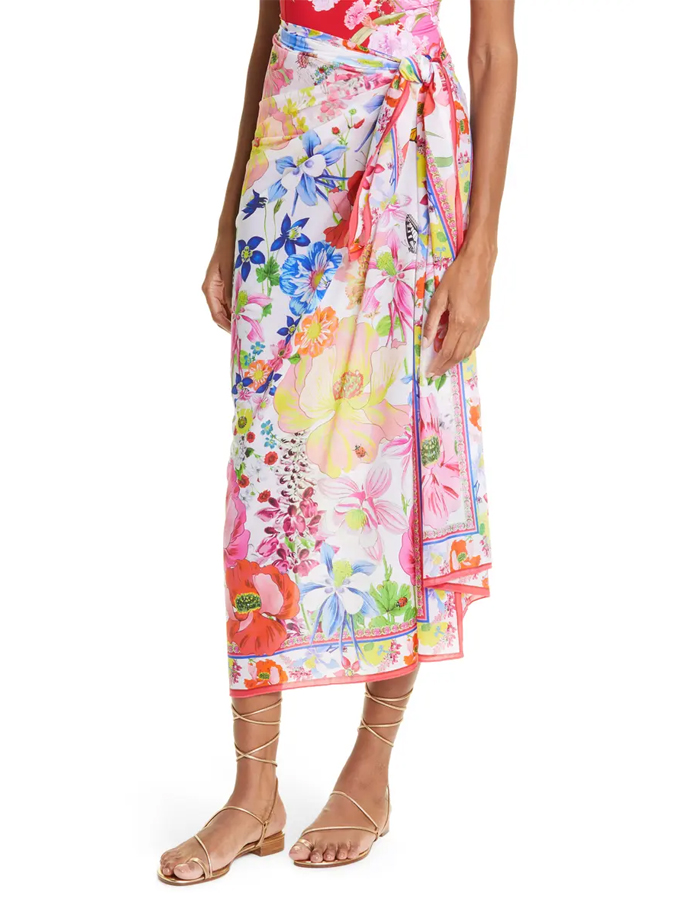 Vintage Floral Print One Piece Swimsuit And Cover up