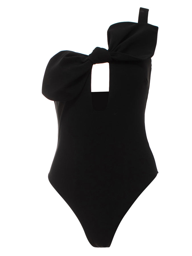 Solid Color One-Shoulder Fashion One-Piece Swimsuit