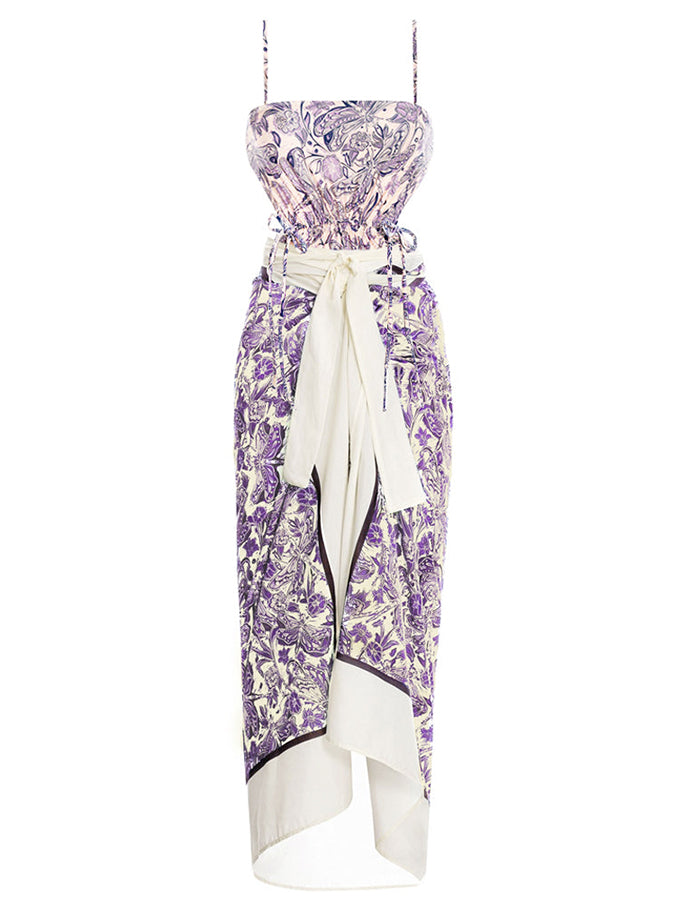 Fashion Print One Piece Swimsuit and Cover Up