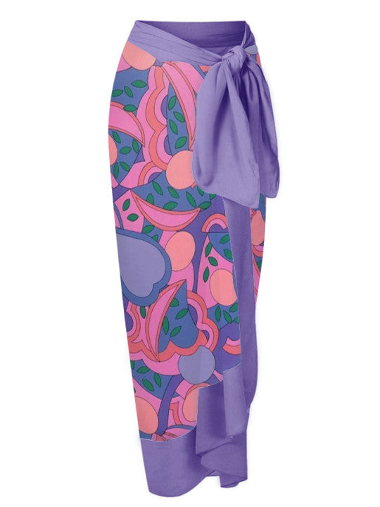 Prints Lace-up Backless One Piece & Cover up