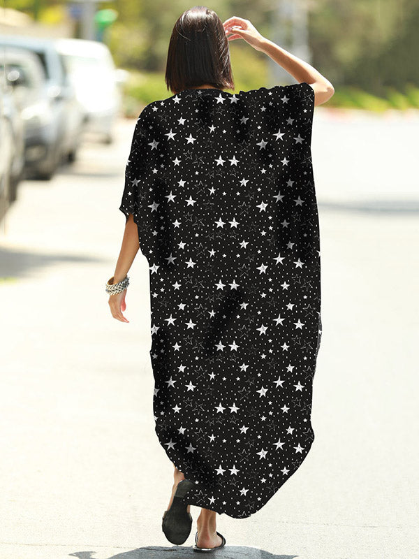Cardigan Loose Pocket Floral Vacation Beach Cover-Up Swimwear
