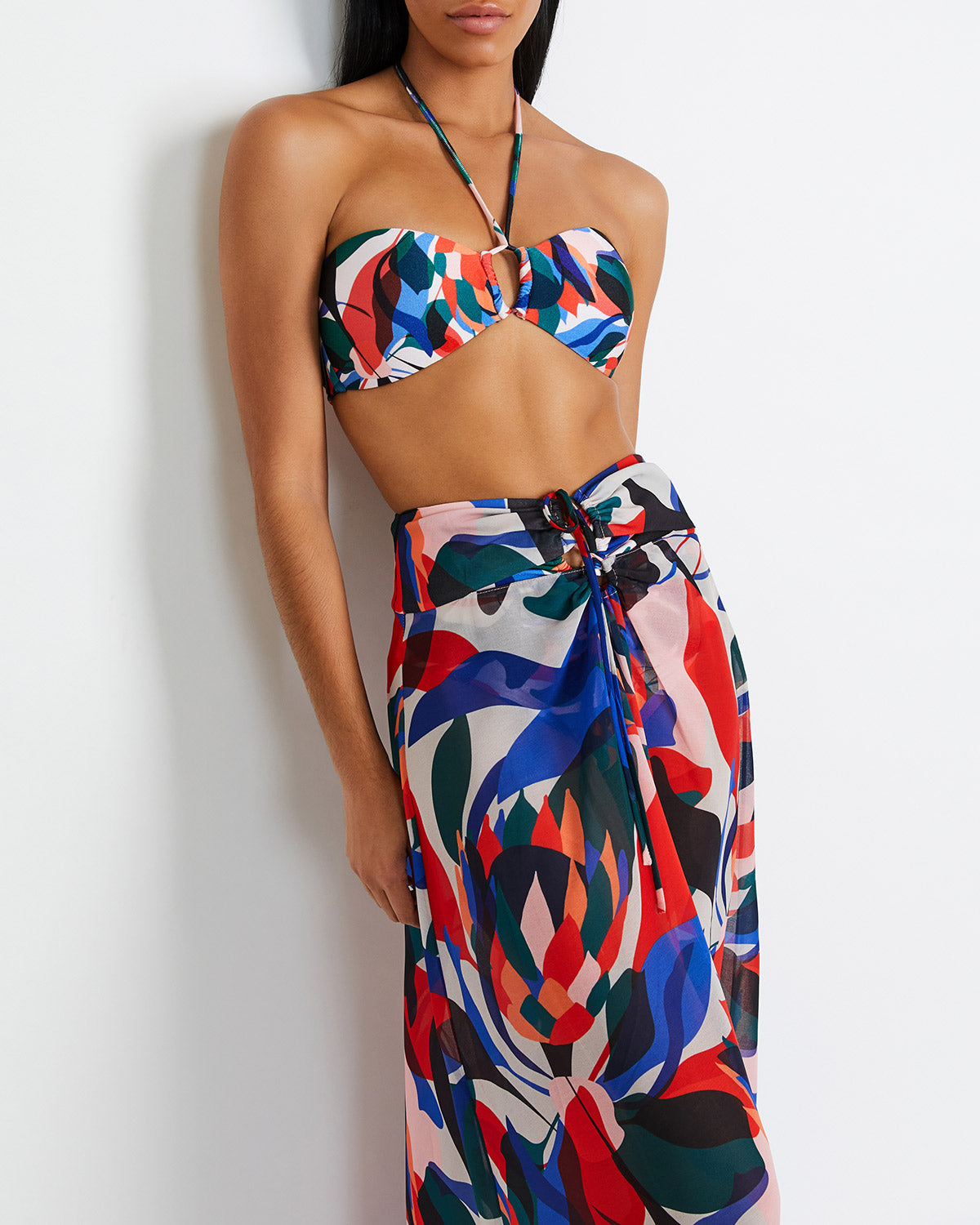 Fashion Beach Bikini And Skirt Set