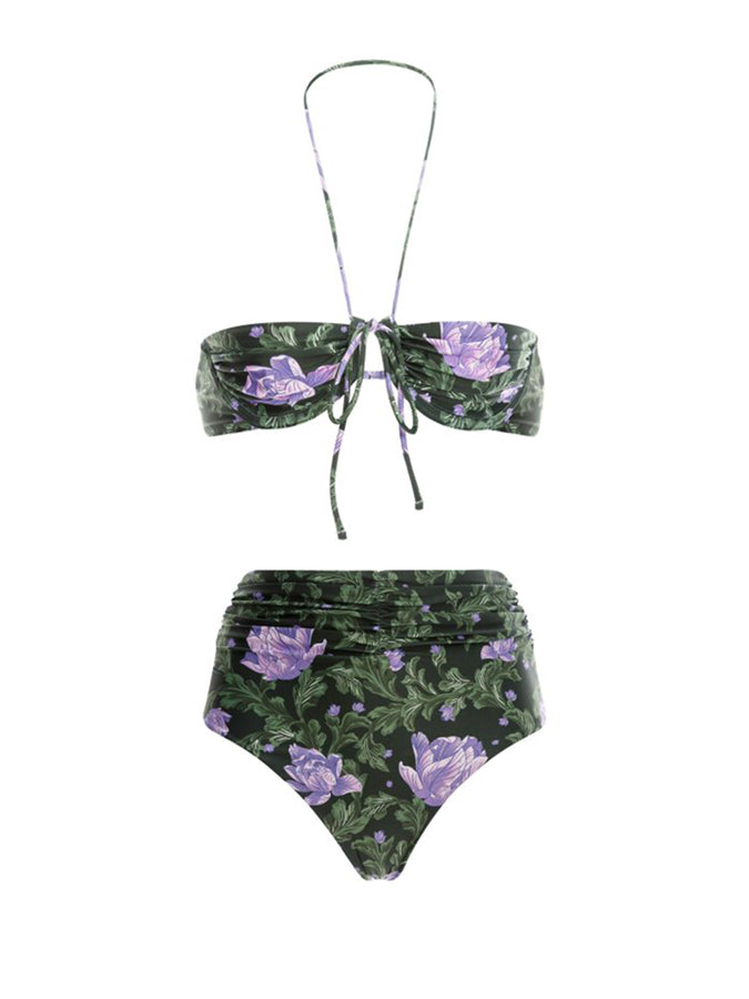 Halter Print Bikini Sets and Coverups
