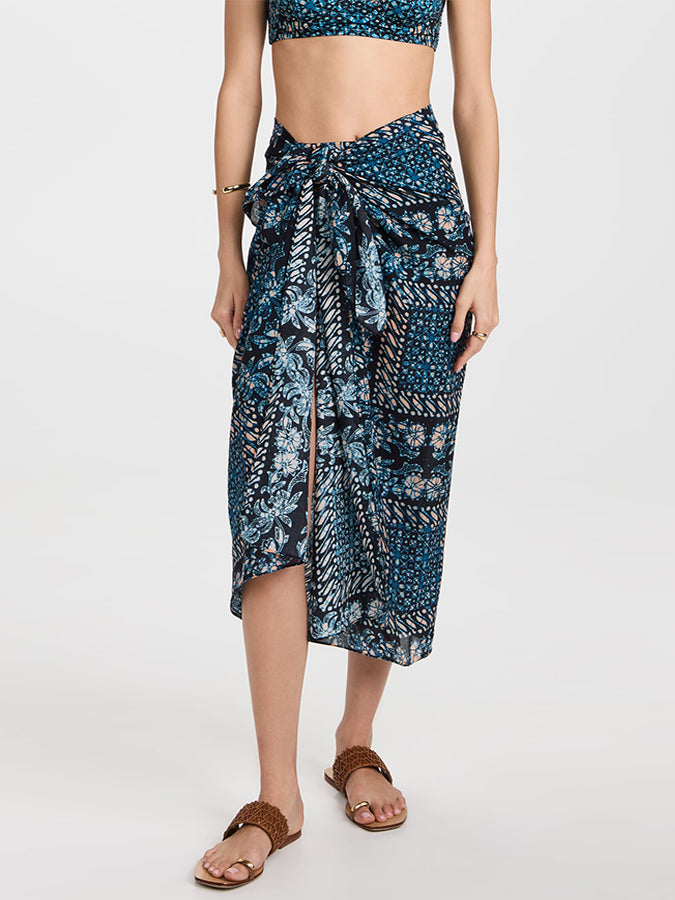 Fashion Vintage Print One Piece Swimsuit and Cover Up