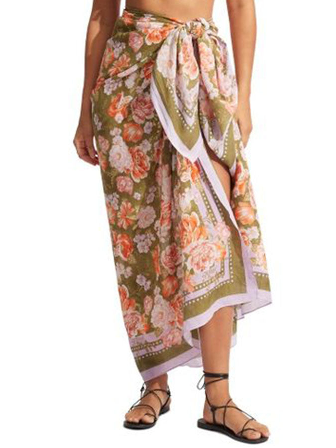 Fashion Floral Print Swimsuit and Cover Up