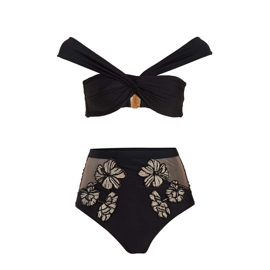 Off-The-Shoulder Bikini and Cover Up