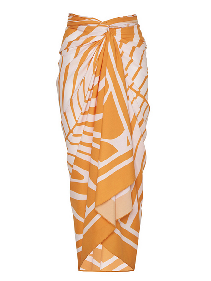 Stripe Print One Piece Swimsuits and Cover Up