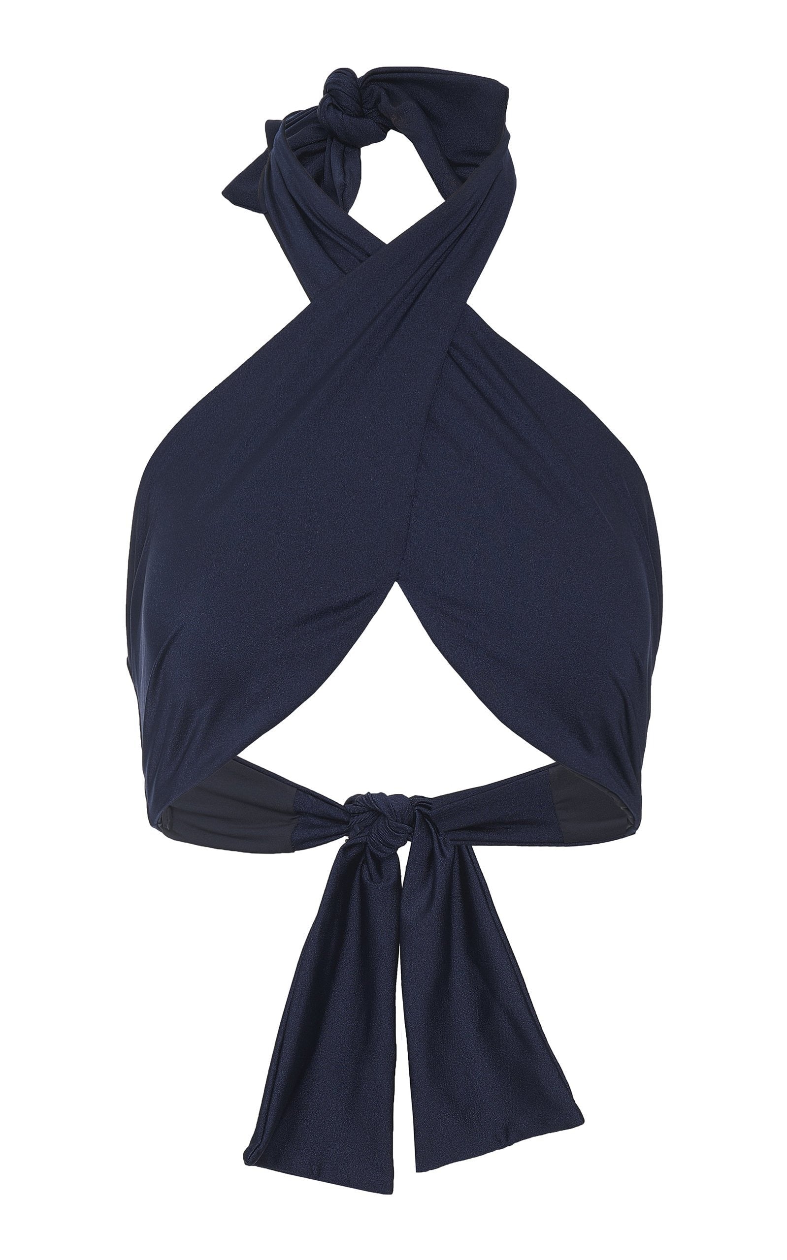 Solid Color Backless Split Swimsuit